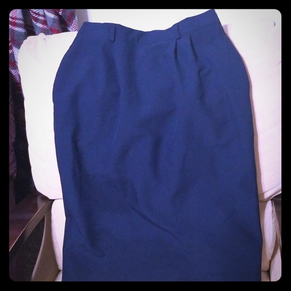 Navy Pencil skirt